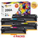 compatible hp 206a toner cartridge 4 pack