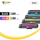compatible for brother tn-227 tn227 high yield toner cartridge 4-pack