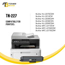 compatible for brother tn227 tn-227 tn-227bk/c/m/y toner cartridge 5-pack