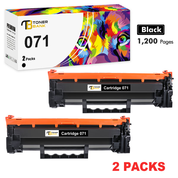 071 071H 2-Pack Toner Cartridge with Chip Compatible for Canon 071 071H CRG 071 imageClass LBP122dw MF272dw MF273dw MF275dw MF274dn MF271dn LBP121dn Printer (Black)