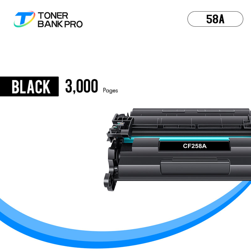 58A Black Toner Cartridge With Chip Compatible for HP 58A CF258A 58X CF258X Laserjet Pro M404n M404dn M404dw MFP M428fdw M428fdn M428dw M428 M404dw M428dw M404 M428 M406 M430 Printer Ink 2-Pack