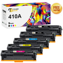 410A Toner Cartridge Compatible for HP 410A 410X CF410A CF410X M477fnw for HP Color Laserjet Pro MFP M477fnw M477fdw M477fdn M452dn M452nw M477 M452 M377 Printer Ink 5-Packs