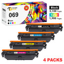 069 069H Toner Cartridge With Chip Compatible for Canon Cartridge 069 CRG069 imageCLASS MF753Cdw MF752Cdw MF751Cdw LBP673Cdw LBP674Cx LBP674Cdw MF756Cx (Black Cyan Magenta Yellow, 4-Pack)
