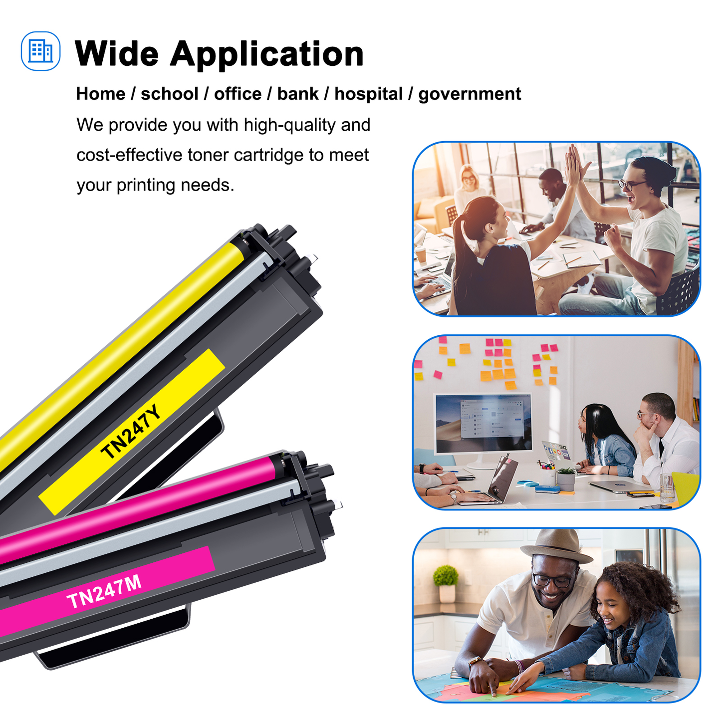 Toner Bank Compatible for Brother TN-243CMYK Toner Value Pack TN247 for Brother DCP-L3550CDW DCP-L3510CDW HL-L3210CW HL-L3230CDW MFC-L3750CDW MFC-L3710CW TN243CMYK Black Cyan Yellow Magenta 5-Pack