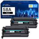 58A Black Toner Cartridge With Chip Compatible for HP 58A CF258A 58X CF258X Laserjet Pro M404n M404dn M404dw MFP M428fdw M428fdn M428dw M428 M404dw M428dw M404 M428 M406 M430 Printer Ink 2-Pack