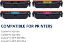 210X High Yield Toner Cartridge Compatible for HP 210A 210X W2100A W2100X Color Laserjet Pro MFP 4301fdw 4301fdn 4201dn 4201dw Printer Ink 4-Pack