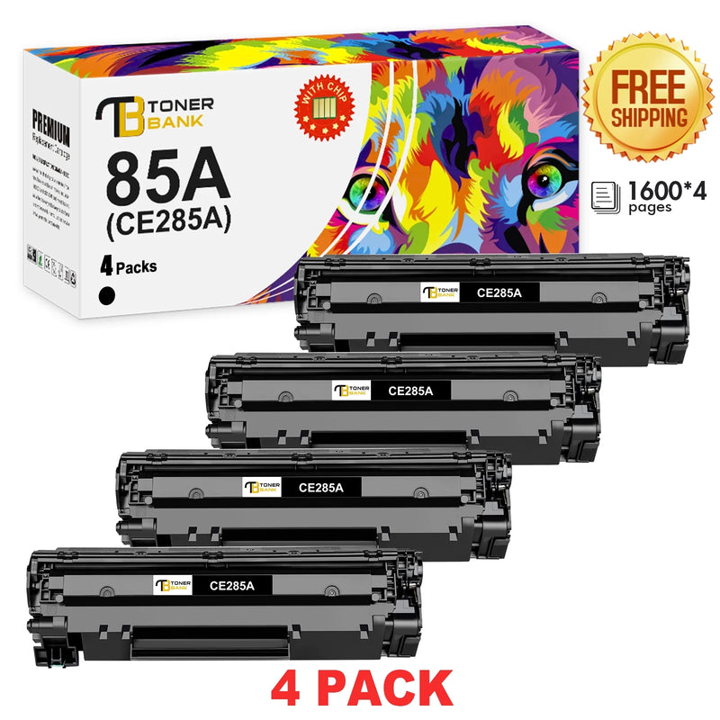 85A CE285A Toner Cartridge 4 Pack Black Compatible for HP 85A CE285A CE285D for HP Pro P1102w P1102 M1217nfw M1212nf MFP Printer Ink