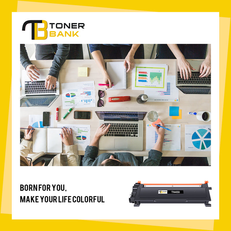 TN450 Toner Cartridges Compatible for Brother TN-450 TN420 TN 420 HL-2270DW HL-2280DW DCP-7065DN MFC-7360N MFC-7860DW HL-2240D DCP-7060D MFC7460DN MFC7240 Printer High Yield (2-Pack, Black)