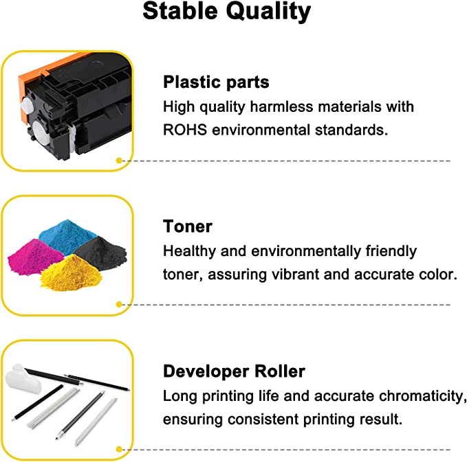 054H 054 CRG-054H Toner Cartridge Compatible for Canon 054H Color imageCLASS MF641Cdw MF642Cdw MF644Cdw LBP622Cdw LBP621CW Printer Ink (Black Cyan Magenta Yellow, 4-Pack)