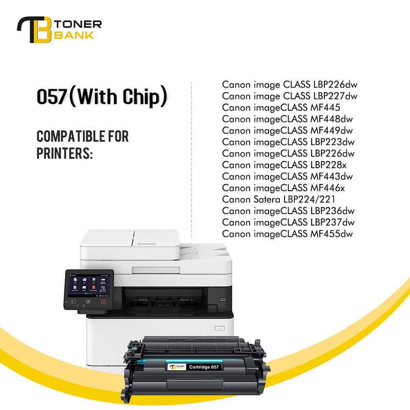 057 057H 2-Pack Compatible Toner Cartridge for Canon 057 CRG057 with Chip image CLASS LBP226dw LBP227dw image CLASS MF445 MF448dw Printer ink (Black)