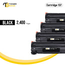 137 Black Toner Cartridge 4-Pack Compatible for Canon Cartridge 137 CRG137 CRG-137 i-SENSYS MF232w D570 MF236n MF242dw MF244dw MF247dw MF227dw MF220 MF230 MF240 MF210 Printer High Yield