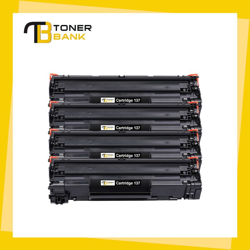 137 Black Toner Cartridge 4-Pack Compatible for Canon Cartridge 137 CRG137 CRG-137 i-SENSYS MF232w D570 MF236n MF242dw MF244dw MF247dw MF227dw MF220 MF230 MF240 MF210 Printer High Yield