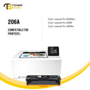 206A 206X Black Toner Cartridge No Chip Compatible for HP 206X W2110X 206A W2110a Toner for Laserjet Pro MFP M283FDW M255DW M283CDW M283 M255 Printer Ink High Yield (2-Pack)