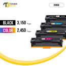 206X Toner Cartridges with Chip|Compatible Toner for HP 206A 206X W2110X W2110A Toner Cartridge for laserjet MFP M283fdw M283cdw M282nw Pro M255dw Printer Ink(Black, Cyan, Magenta, Yellow 4-Pack)