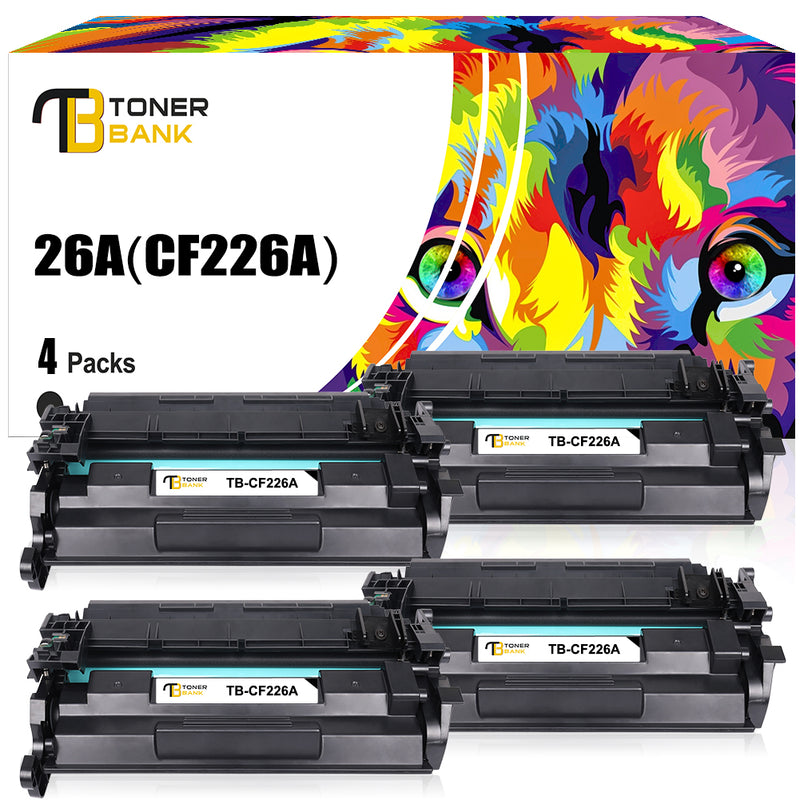 26A CF226A Toner Cartidge Compatible for HP 26A CF226A 26X CF226X LaserJet Pro M402n M402dn M426 M402d M402dw Laser Jet MFP M426fdw M426fdn M402 M426dw Printer Ink (Black 4-Pack)