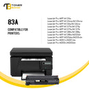 Toner Bank 83X 83A Toner Cartridge Compatible for HP CF283A 83A CF283X 83X Work with Laserjet Pro MFP M127fn M127fw M225dn M225dw M125nw M125a Laserjet Pro M201dw M201n Printer (Black, 4 Pack)