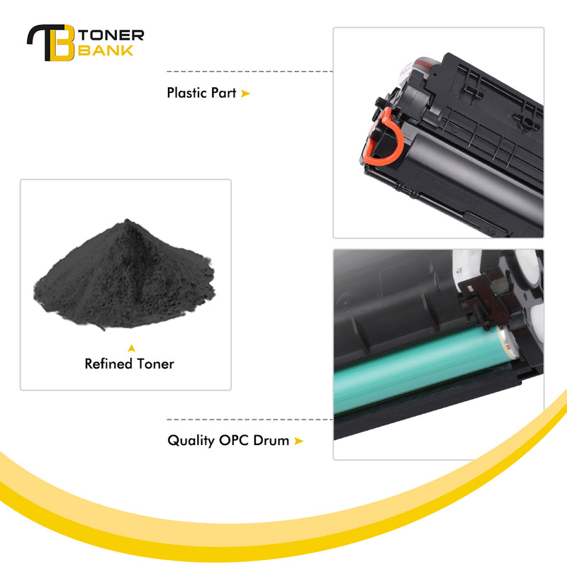 Toner Bank 83X 83A Toner Cartridge Compatible for HP CF283A 83A CF283X 83X Work with Laserjet Pro MFP M127fn M127fw M225dn M225dw M125nw M125a Laserjet Pro M201dw M201n Printer (Black, 4 Pack)