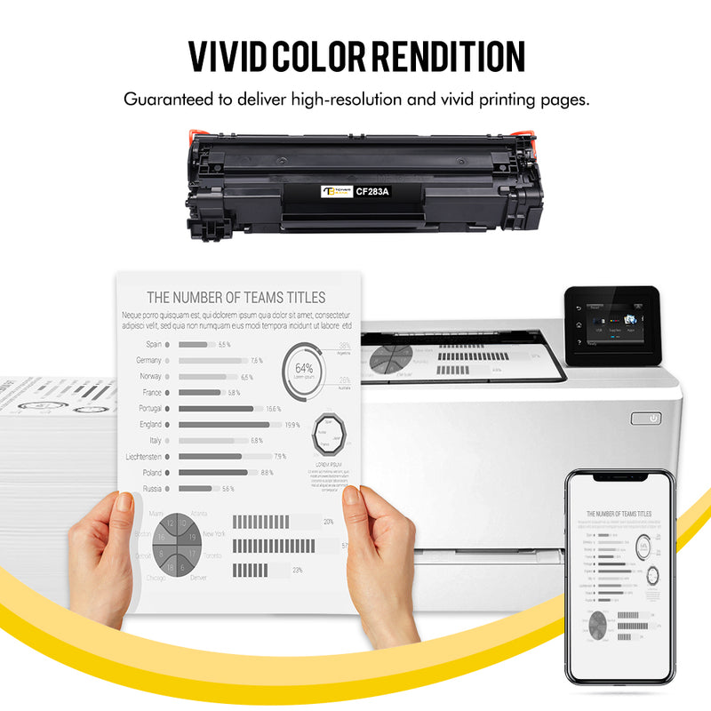 Toner Bank 83X 83A Toner Cartridge Compatible for HP CF283A 83A CF283X 83X Work with Laserjet Pro MFP M127fn M127fw M225dn M225dw M125nw M125a Laserjet Pro M201dw M201n Printer (Black, 4 Pack)