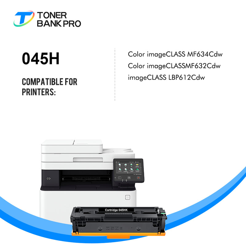 Cartridge 045 045H | Compatible CRG 045 045H Toner Cartridge Replacement for Canon 045 045H MF634Cdw Toner for Canon Color ImageCLASS MF634Cdw MF632Cdw LBP612Cdw MF632 LBP612 Ink Printer * 4 PACK