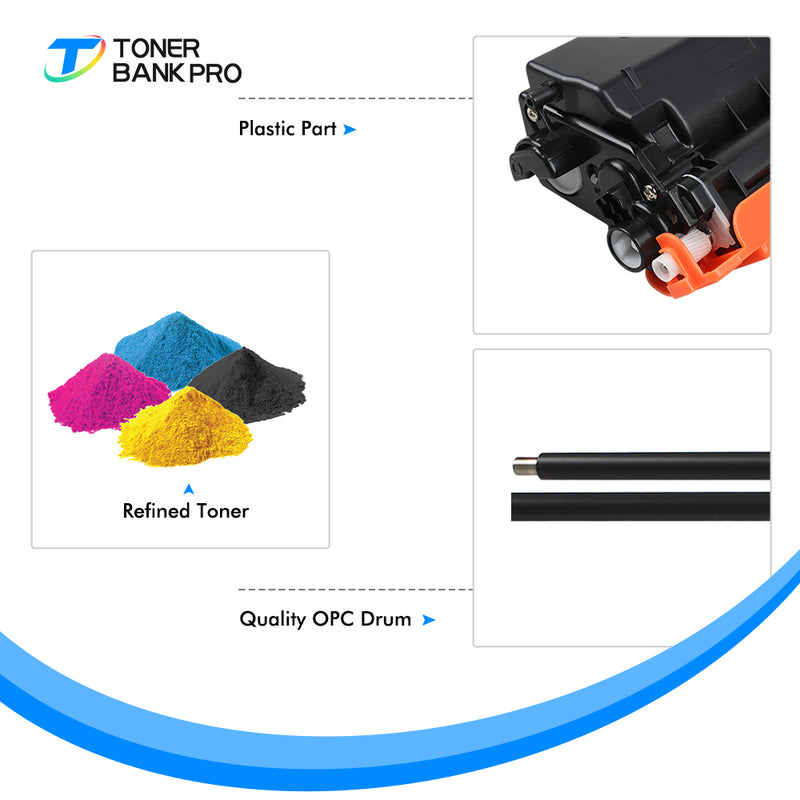 TN431 Toner Cartridge 5-Pack Compatible for Brother TN433 TN431 TN436 TN431BK TN433BK for HL-L8360Cdw MFC-L8900Cdw HL-L8260Cdw MFC-L8610Cdw Printer Ink (Black Cyan Magenta Yellow)