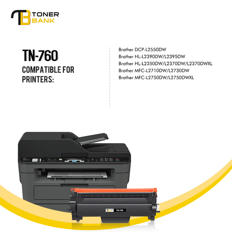 compatible brother tn760 toner black 1 pack