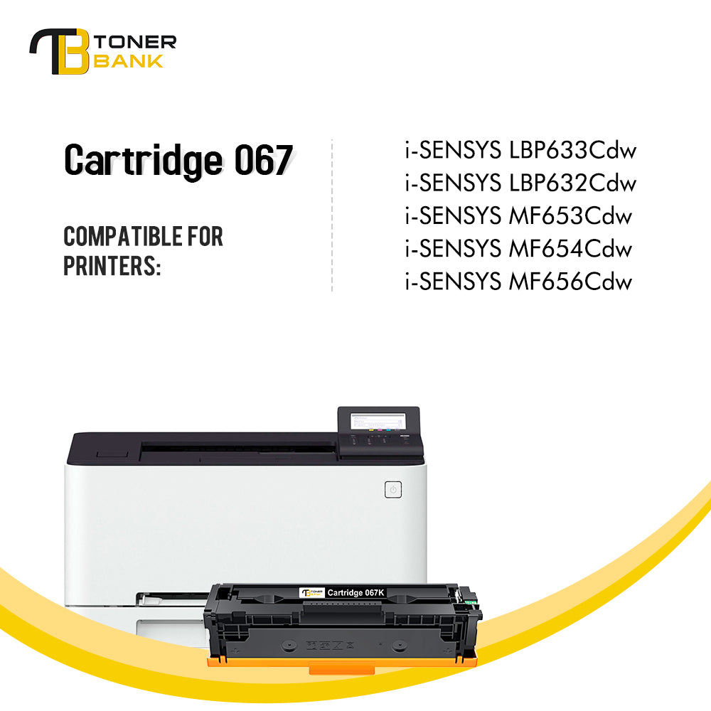 067 Toner Cartidge Compatible for Canon 067 Cartidge 067 imageCLASS MF656Cdw LBP632Cdw MF653Cdw LBP633Cdw MF654Cdw Series Printer (Black 1-PACK)
