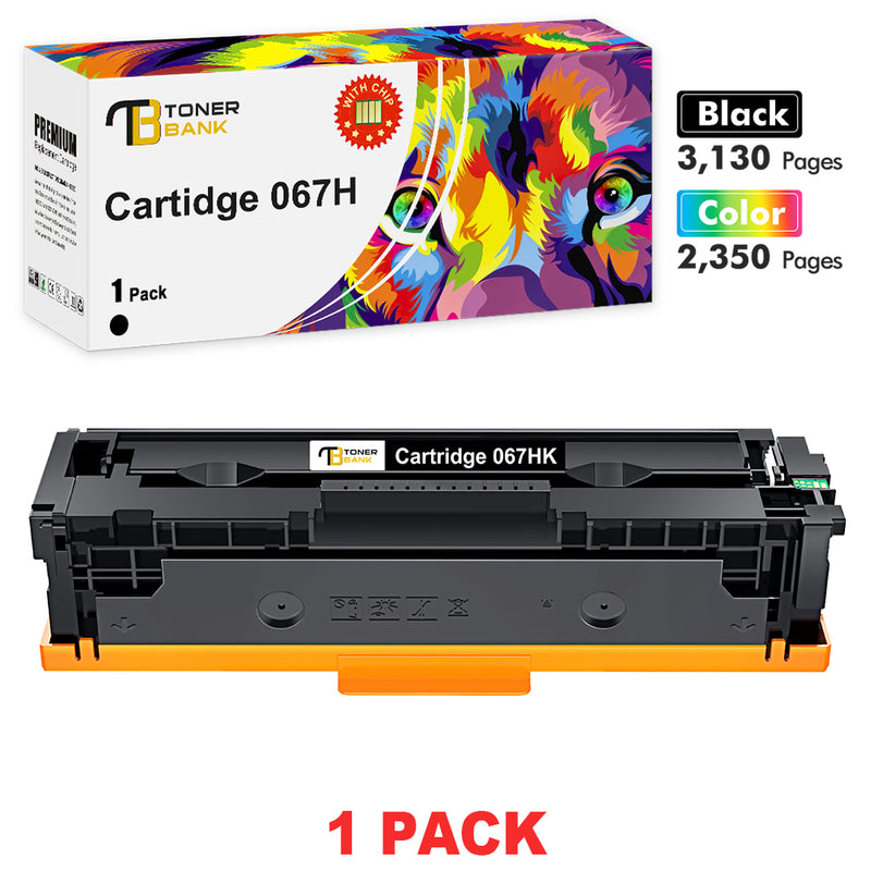 067H 1-PACK Toner Cartidge Compatible for Canon 067H Cartidge 067H imageCLASS MF656Cdw LBP632Cdw MF653Cdw LBP633Cdw MF654Cdw Series Printer High Yield CRG-067 INK (Black)