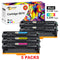 067H 067 Toner Cartridge 5-Pack High Yield MF656Cdw Compatible for Canon 067H for Canon imageCLASS LBP633Cdw LBP632Cdw MF653Cdw MF654Cdw MF656Cdw MF650 LBP630 Series Printer CRG067H CRG-067H Ink