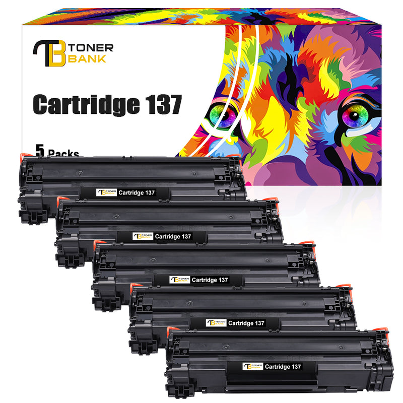 137 Toner Cartridge 5-Pack Compatible for Canon Cartridge 137 CRG 137 i-SENSYS MF232w MF242dw D570 MF236n MF244dw MF247dw MF227dw MF220 MF230 MF240 MF210 series Laser Printer (Black)