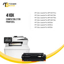 410X 410X Toner Cartridge Compatible for HP 410X CF410X 410A CF410A Laserjet MFP M477fnw M477fdw M477fdn M452dn M452nw M452dw M477 M452 M377 Printer Ink (4-Pack, Black/Cyan/Yellow/Magenta)