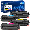 Without Chip 414X Toner Cartridge Compatible for HP W2020X 414X W2020A 414A Color Laserjet Pro MFP M479fdw M479fdn M454dw M454dn M454 M479 Printer High Yield (Black Cyan Magenta Yellow, 4-Pack)