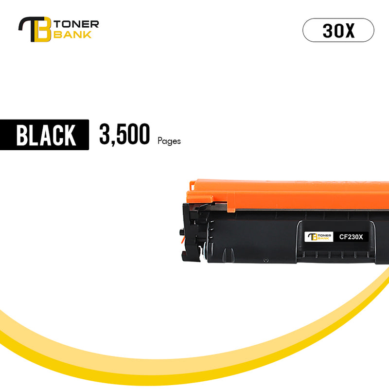 30X CF230X Black High-yield Toner Cartridge Compatible for HP 30X CF230X 30A CF230A HP laserjet Pro MFP M227fdw M203dw M227fdn M203d M203dn M227sdn M203 M227 Series Printer Ink (2-Pack)