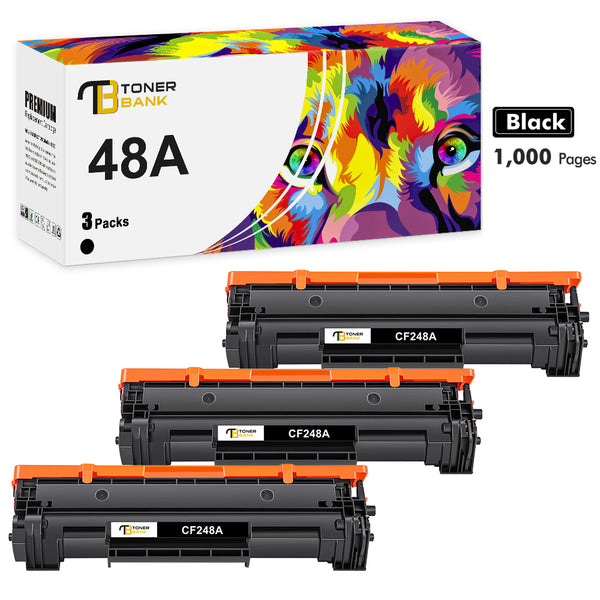 48A Toner Cartridge Compatible for HP CF248A 48A HP LaserJet Pro M15w MFP M29w M28w M15a M16a M16w M28a M29a M15 M29 M28 M16 Printer Ink (3-Pack Black)