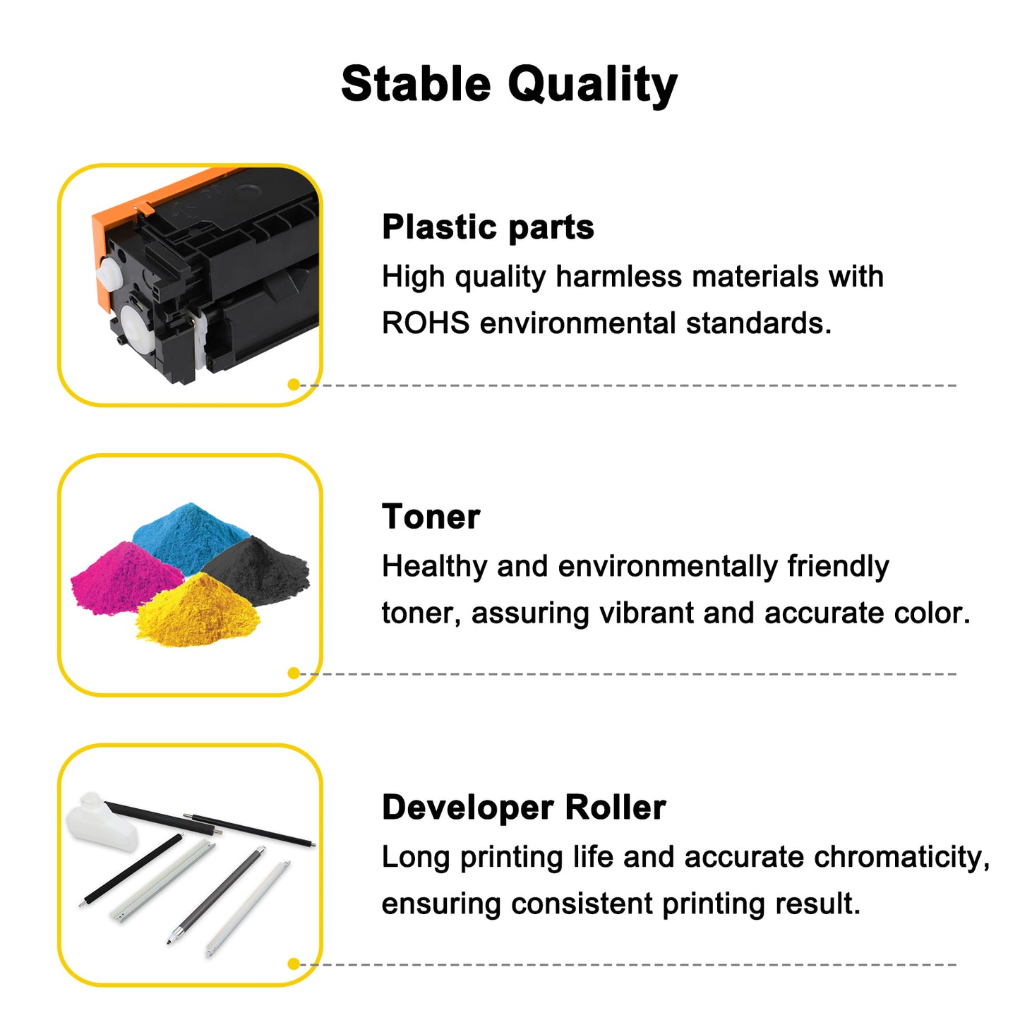 Toner Bank 204A CF510A Toner Cartridge Compatible for HP 204A CF510A CF511A CF512A CF513A Laserjet Pro MFP M180n M180nw M181fw M154nw M154a (Black Cyan Yellow Magenta, 4 Pack)