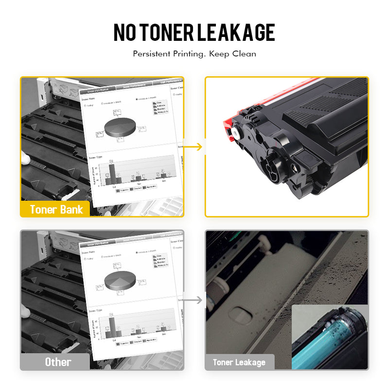 compatible brother tn850 toner cartridge 2 pack