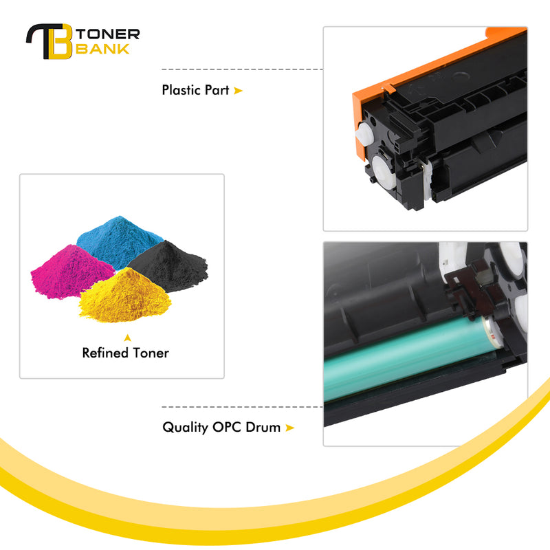 215A Toner Cartridge NO-CHIP Compatible for HP 215A W2310A W2311A W2312A W2313A MFP M182nw M183fw M182 M183 M155 Printer Ink( Black/Yellow/Cyan/Magenta, 4-Pack)