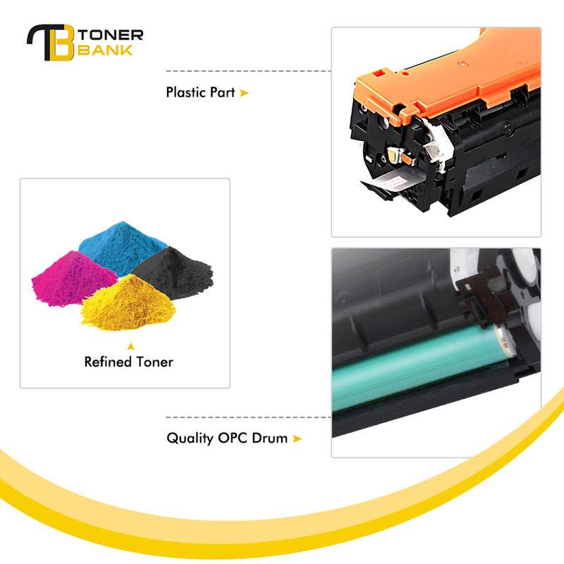 Toner Bank 8-Pack Compatible Toner Cartridge for HP CE410X 305X for HP Laserjet Pro 400 M451dn M451nw M475dn M475dw 300 Color M375nw