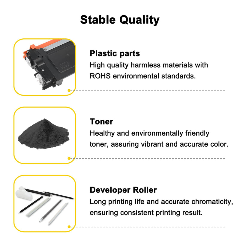 Toner Bank Compatible TN660 Toner Cartridge Replacement for Brother TN660 TN630 TN 660 630 TN-660 TN-630 HL-L2380DW MFC-L2700DW HL-L2300D HL-L2320D HL-L2340DW L2540DW Printer Ink (Black, 4-Pack)